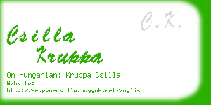 csilla kruppa business card